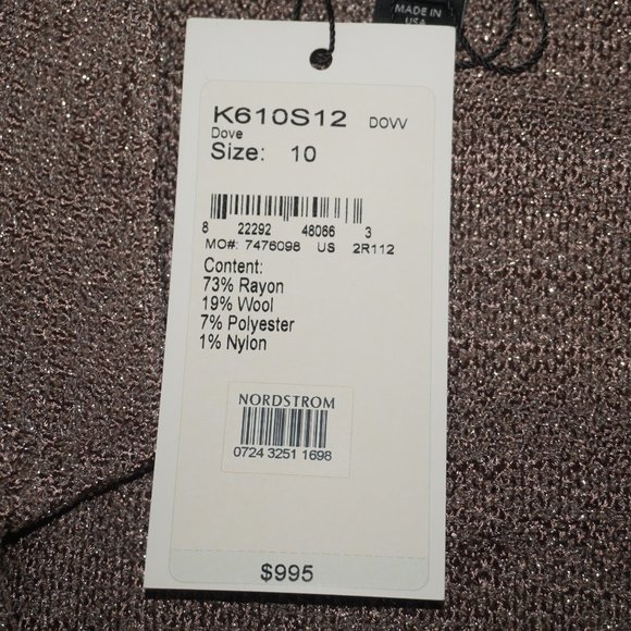 St John Knit Metallic Open Front Jacket 10 - Picture 6 of 9